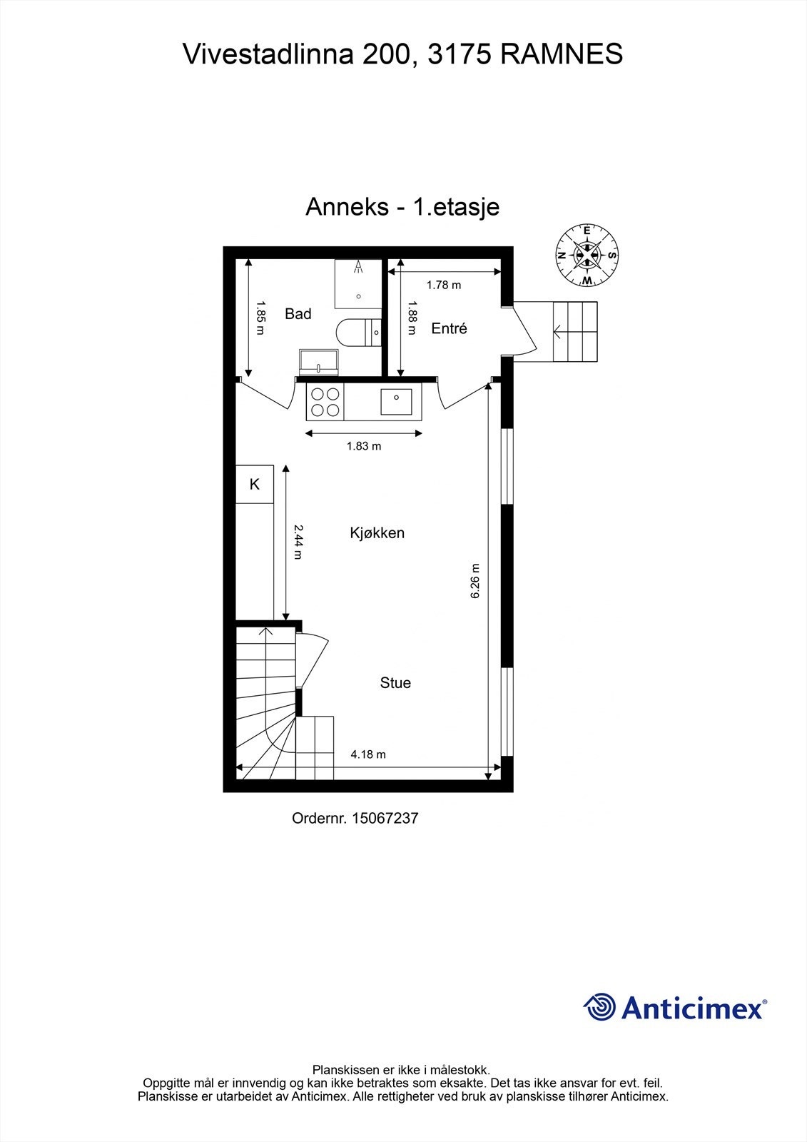 Plantegning Anneks - 1.etasje Galleribilde