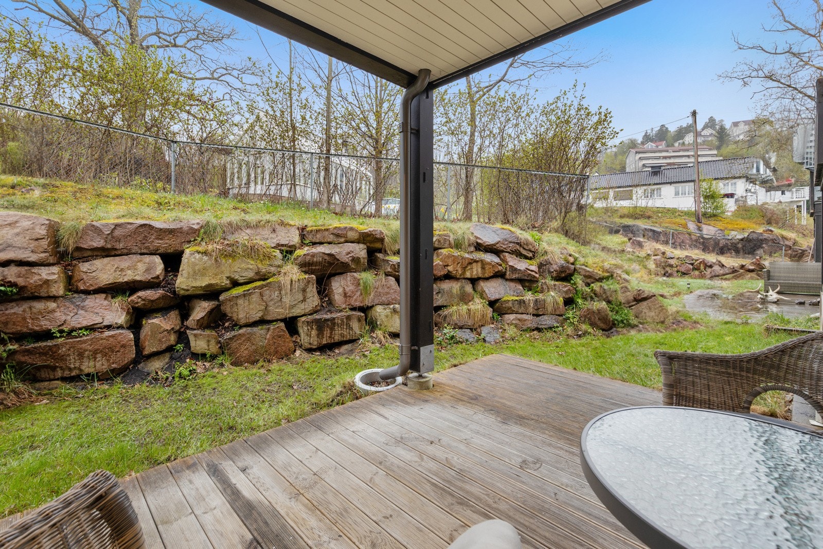 Plattingen er dels overbygget. Galleribilde