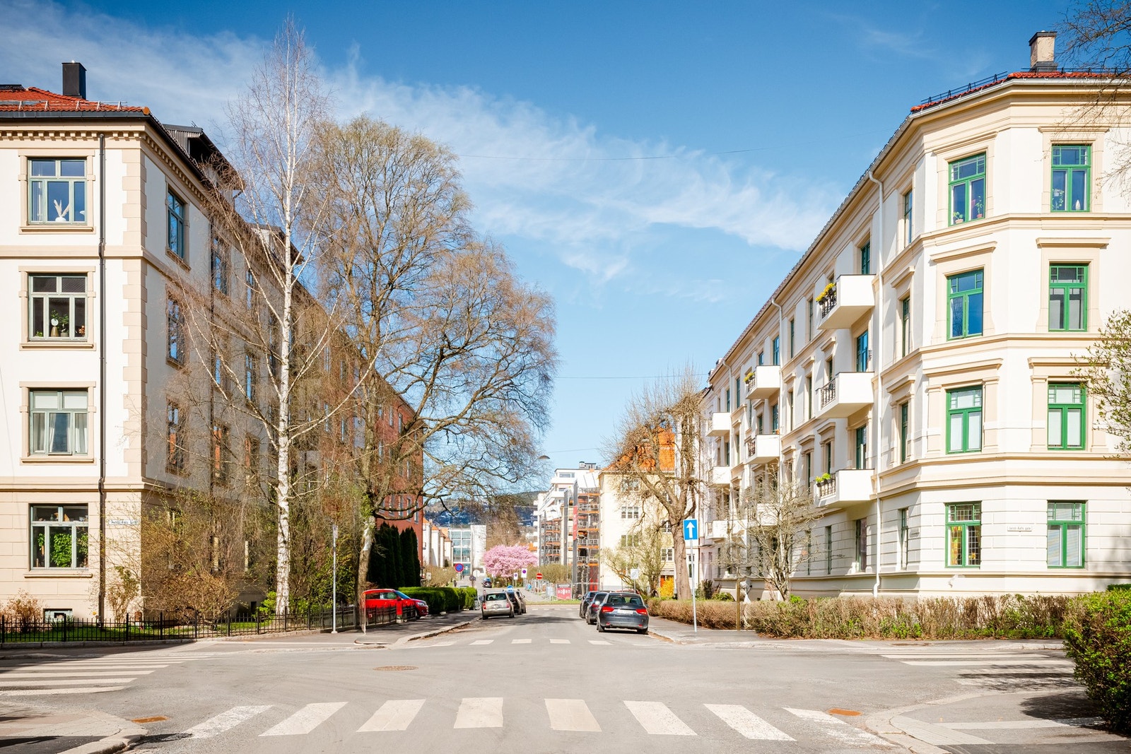 Jacob Aalls gate ligger svært sentralt, men likevel tilbaketrukket fra bystøy. Galleribilde