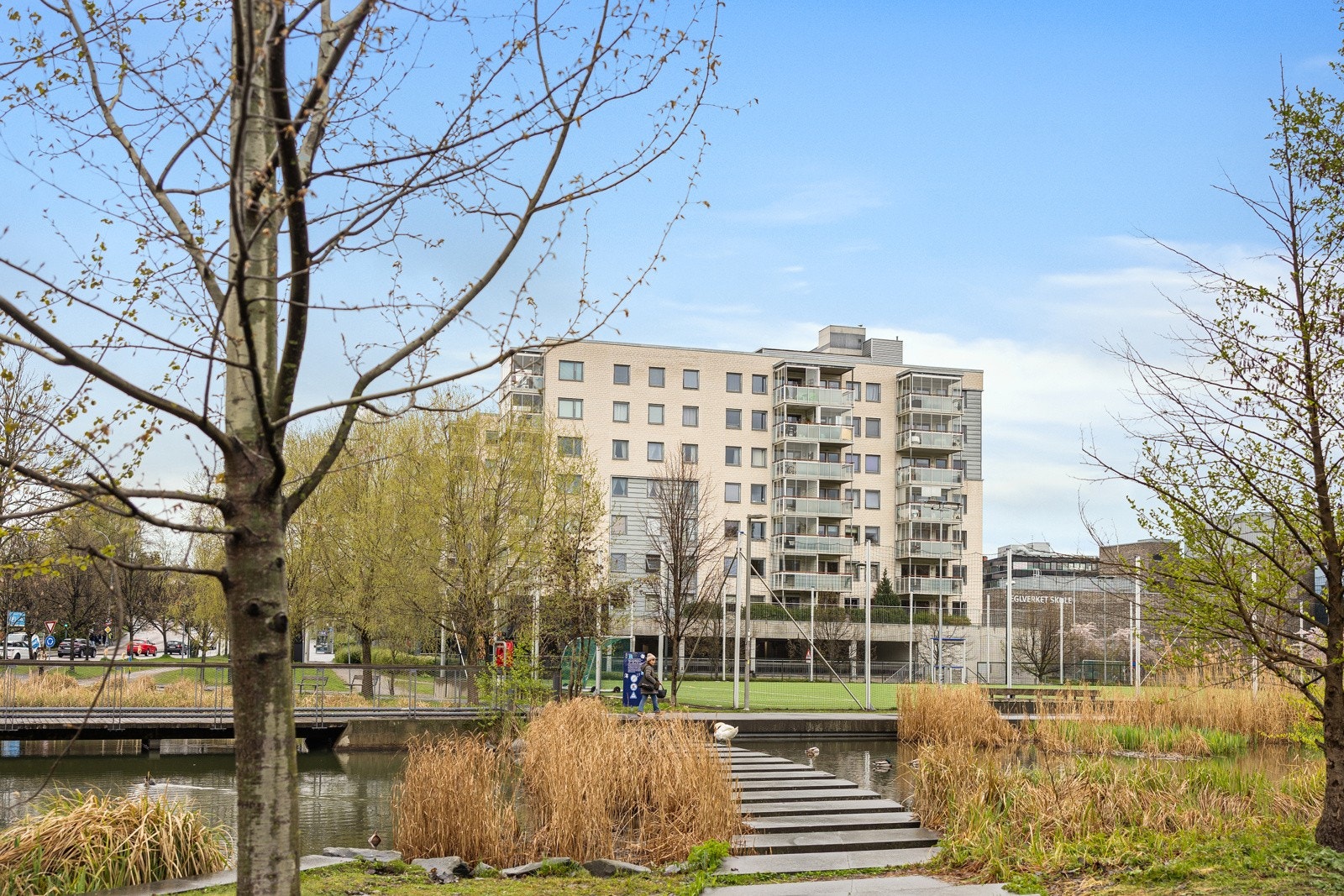 Teglverksdammen som "nærmeste nabo". Galleribilde