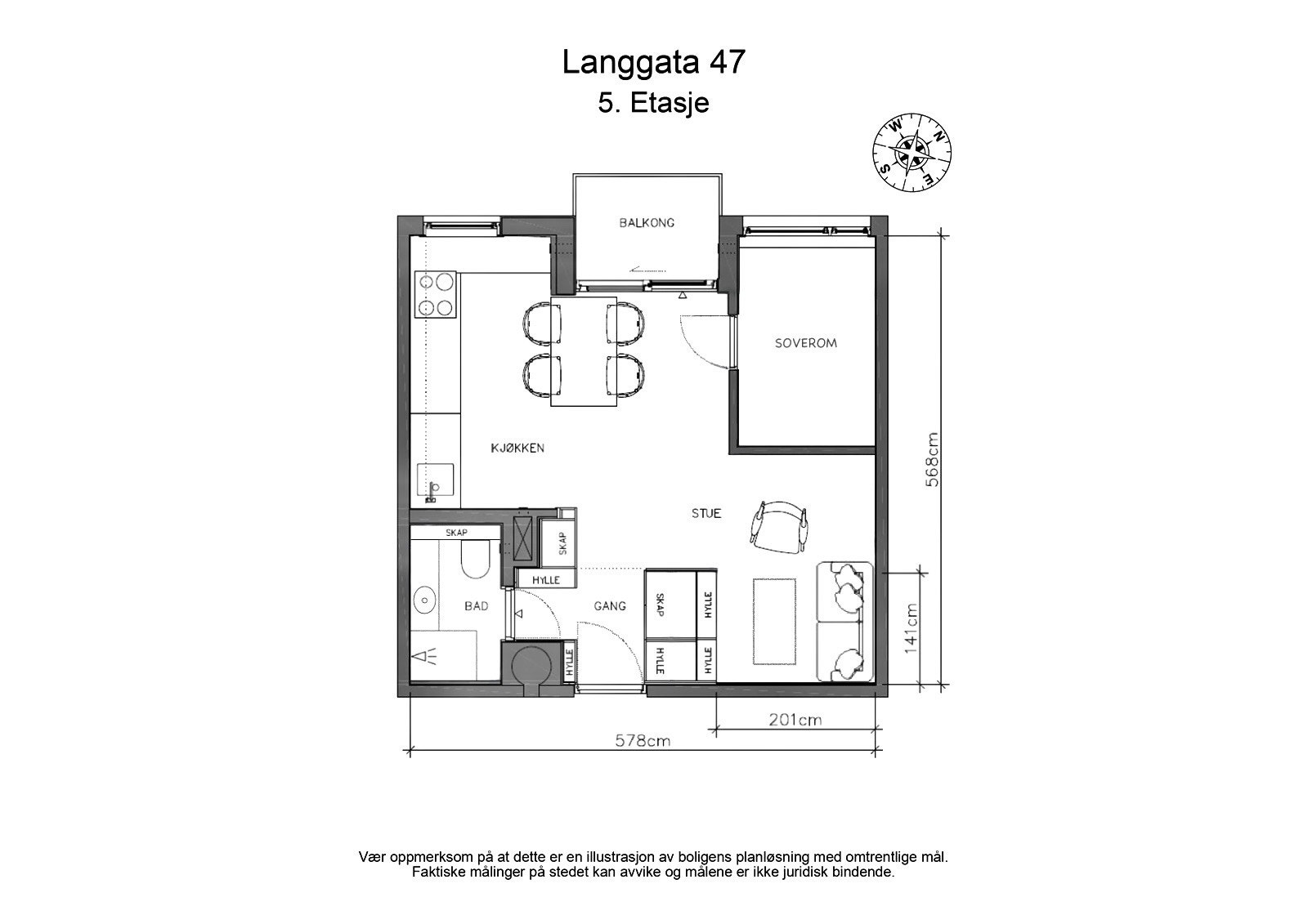 Alternativ plantegning - Gjort av tilsvarende leilighet i bygget Galleribilde