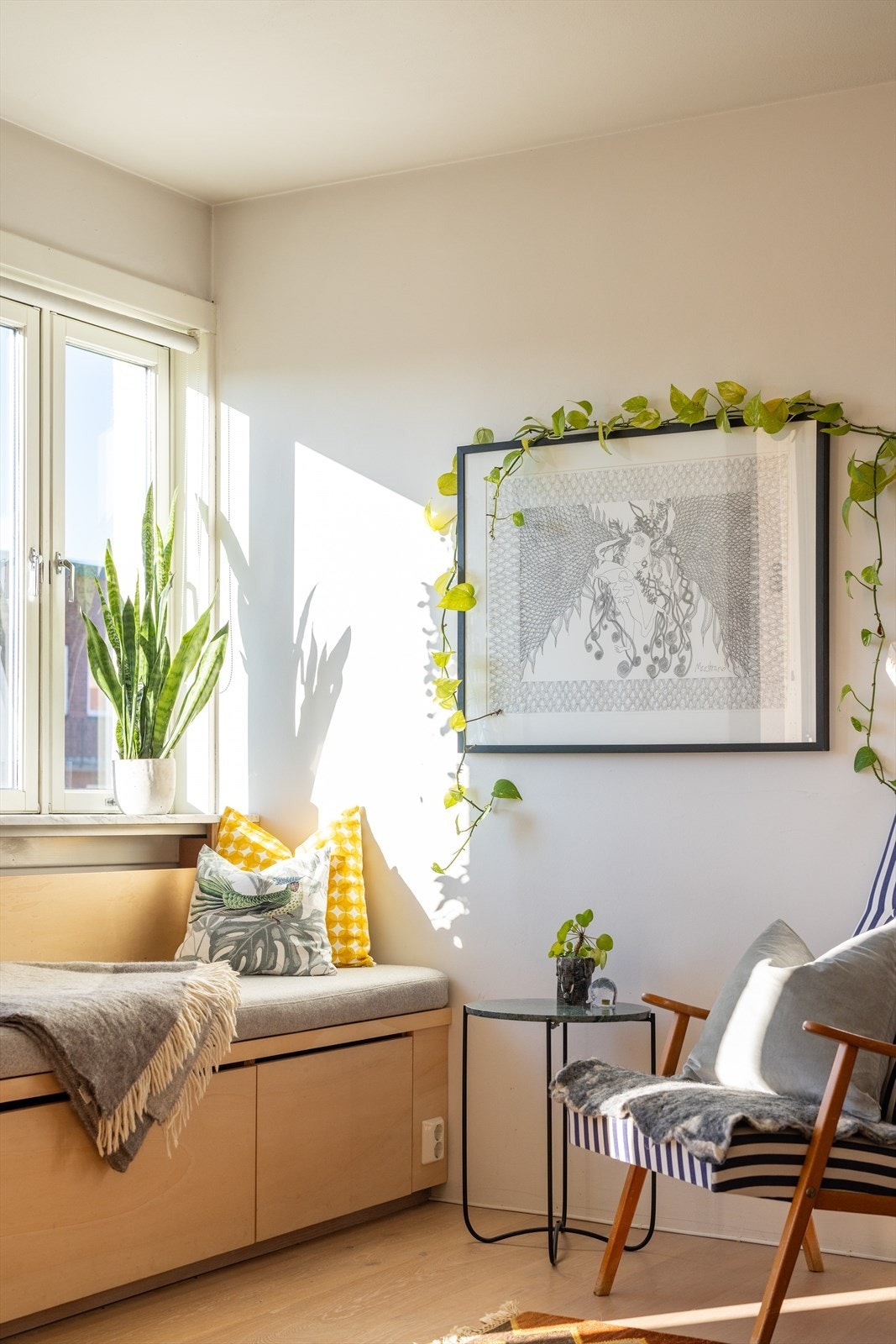 Stuen har fint lysinnslipp Galleribilde