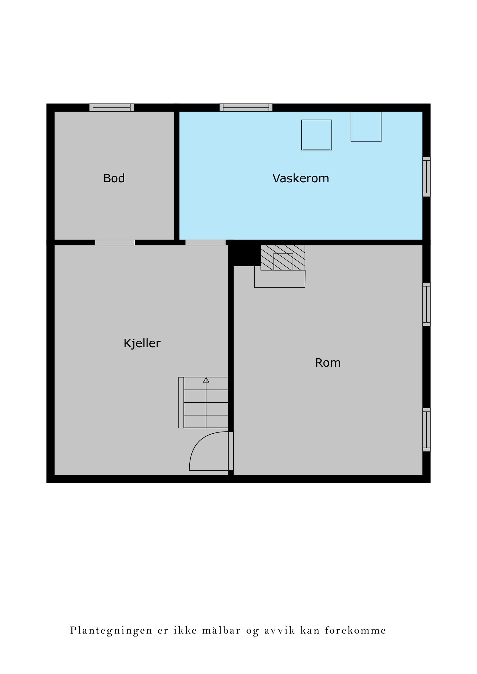 Plantegning kjeller Galleribilde