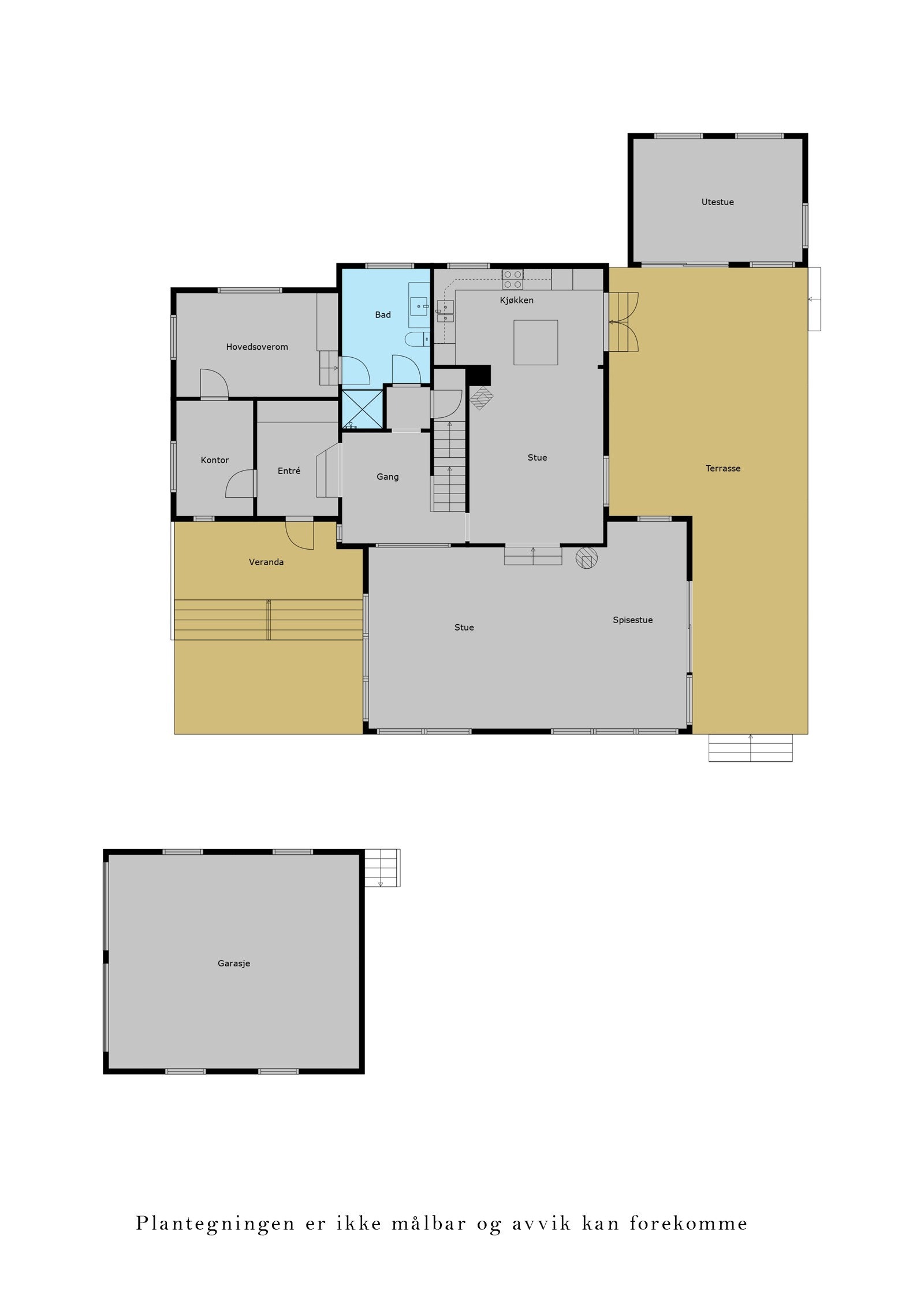 Plantegning 1. etasje Galleribilde