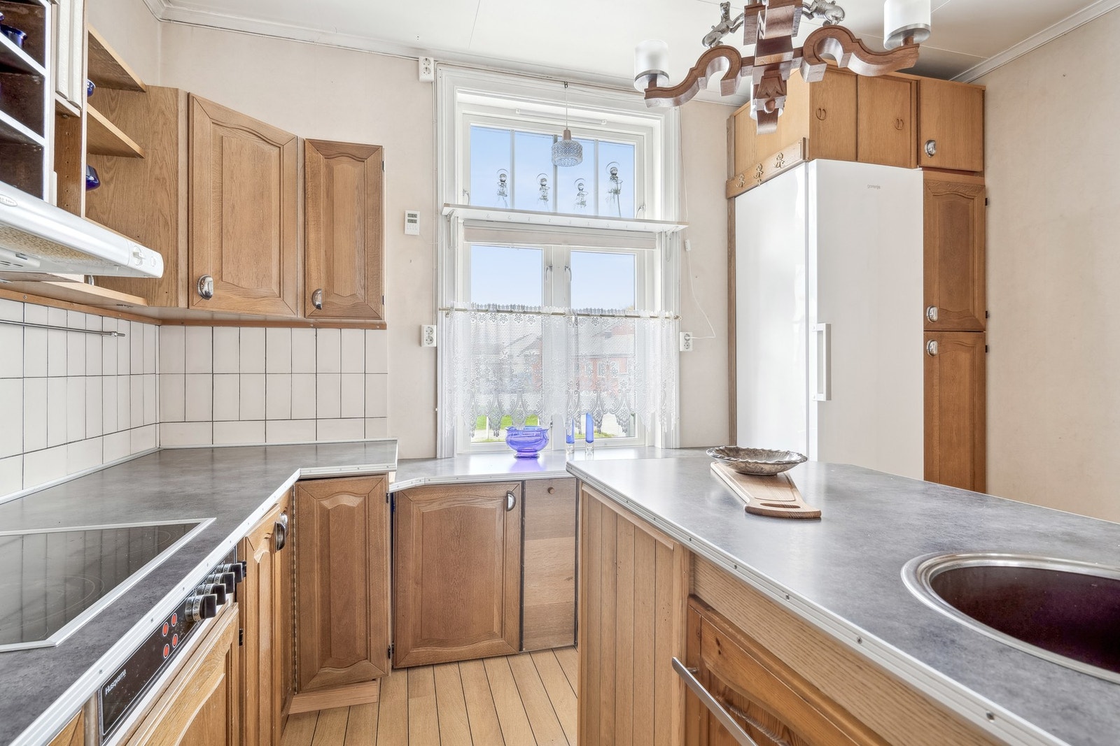 Kjøkkenet er også adskilt fra stuen og er på 11,5 kvm. Galleribilde