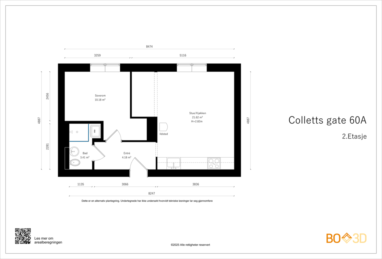 Alternativ plantegning. Galleribilde