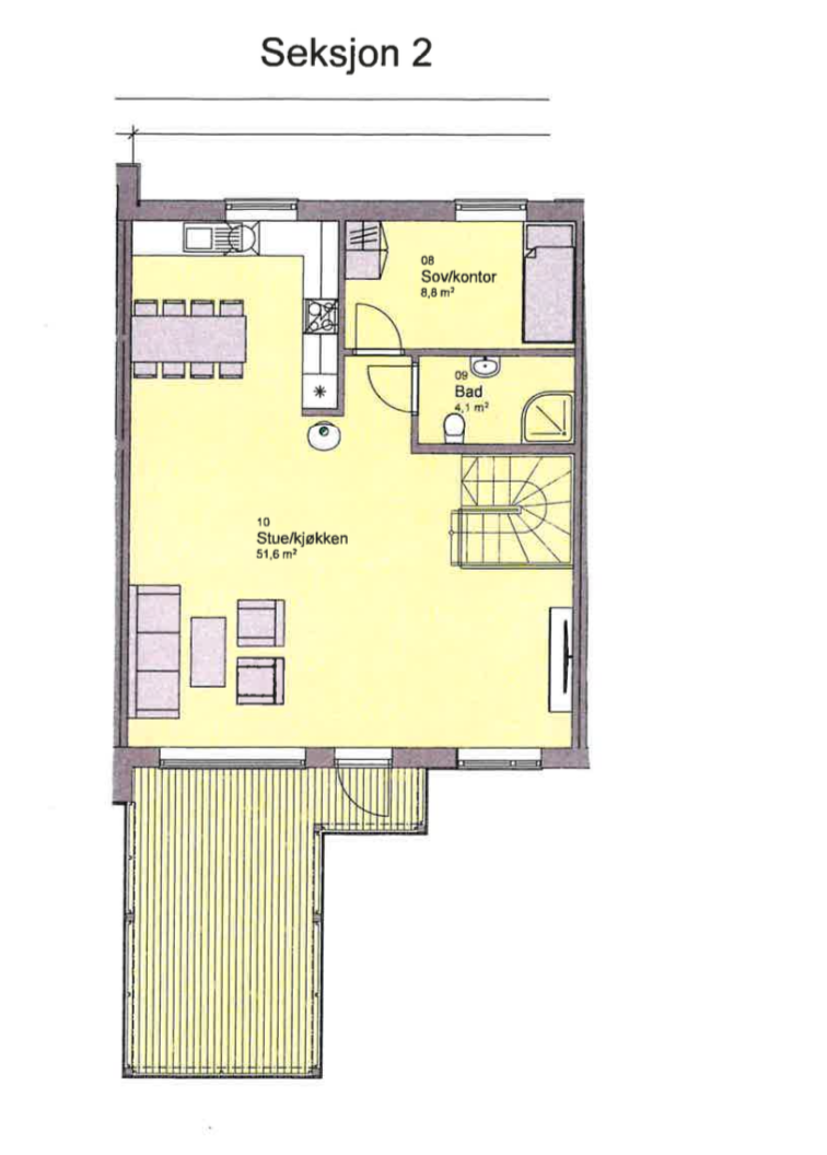 Plantegning 1. etasje Galleribilde