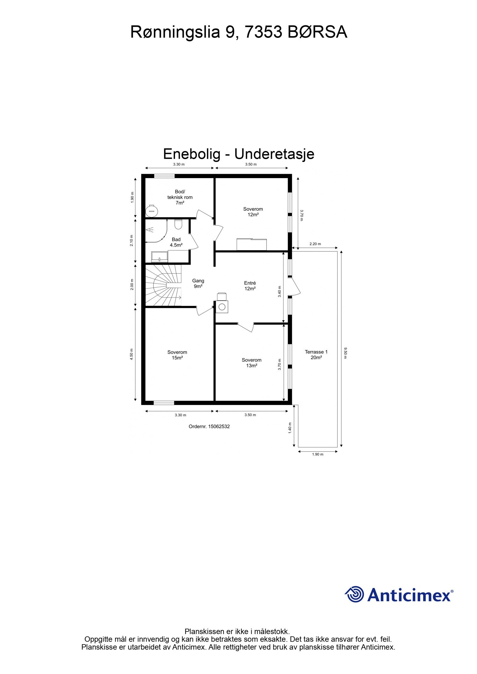 Plantegning - Underetasje Galleribilde