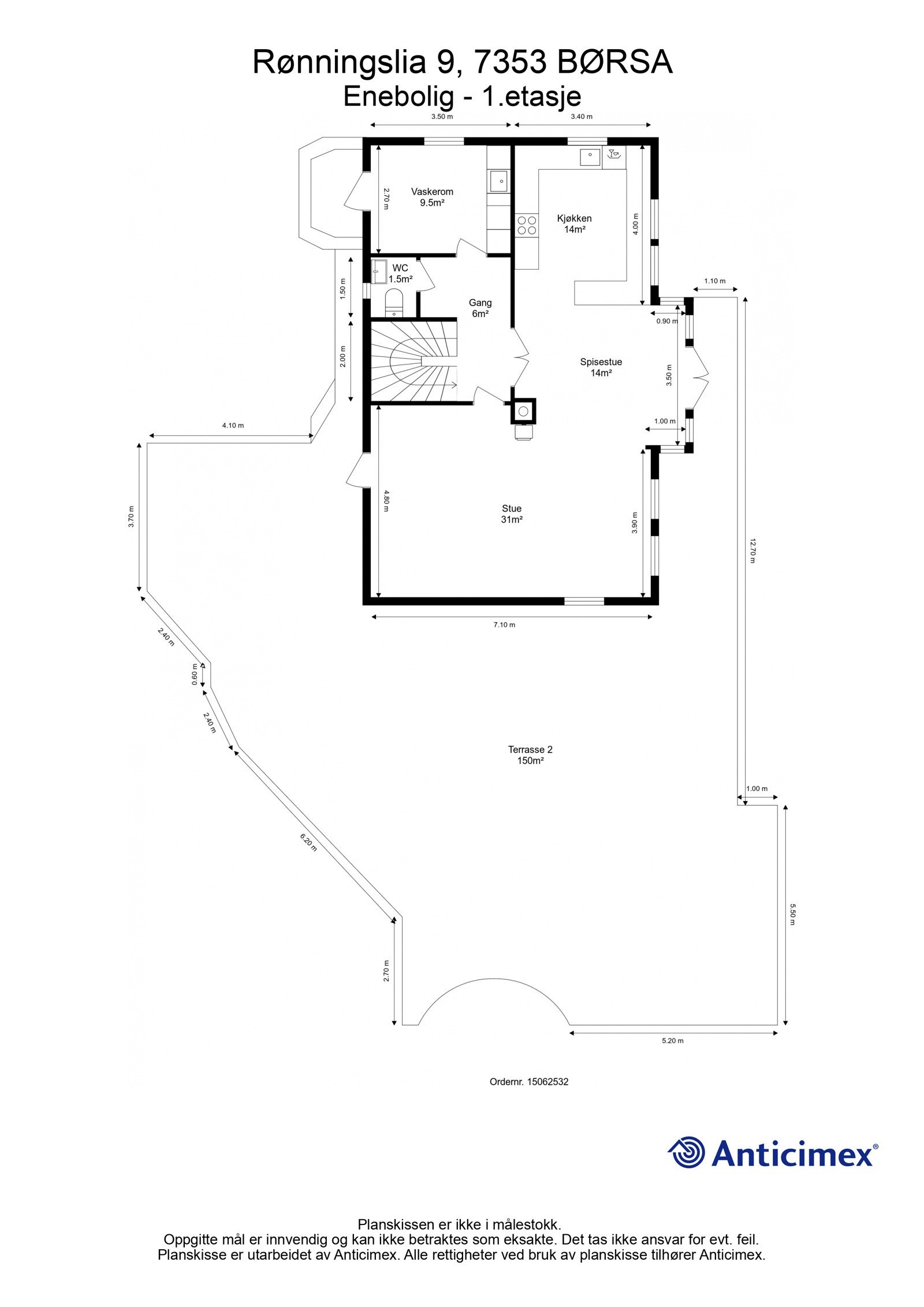 Plantegning - 1.etasje Galleribilde