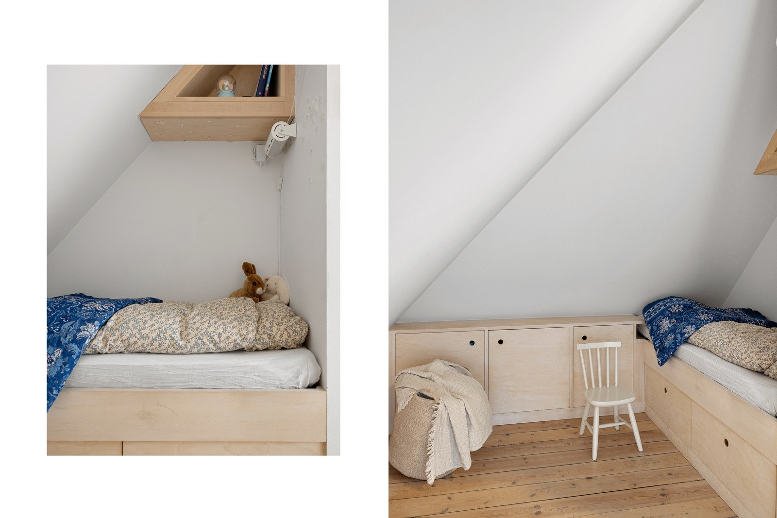 Flere plassbygde løsninger som gir godt med lagring. Galleribilde