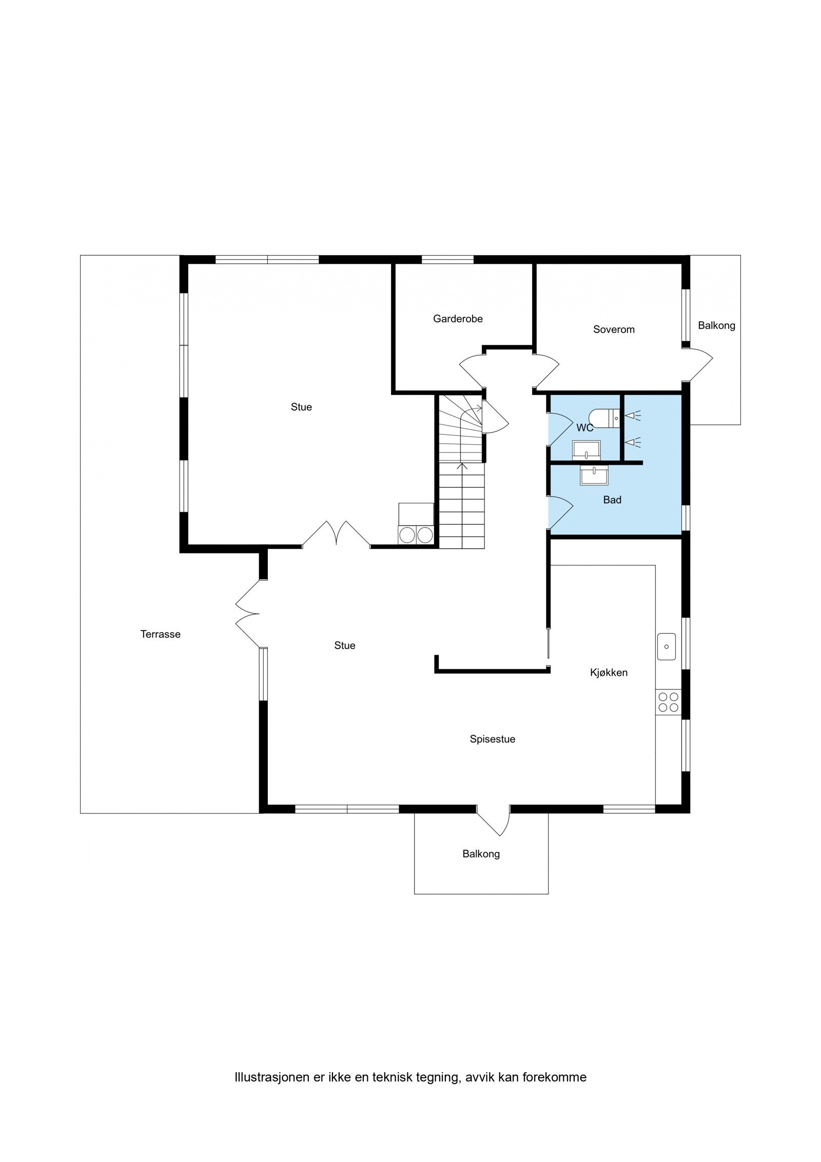 Plantegning 1. etasje. Galleribilde