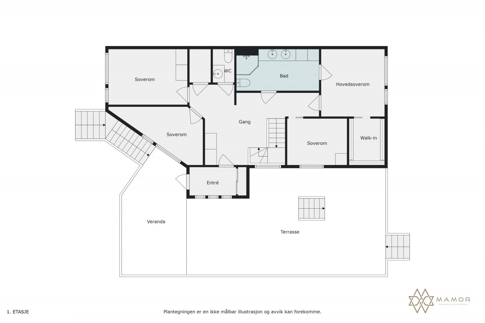 Plantegning 1. Etasje Galleribilde