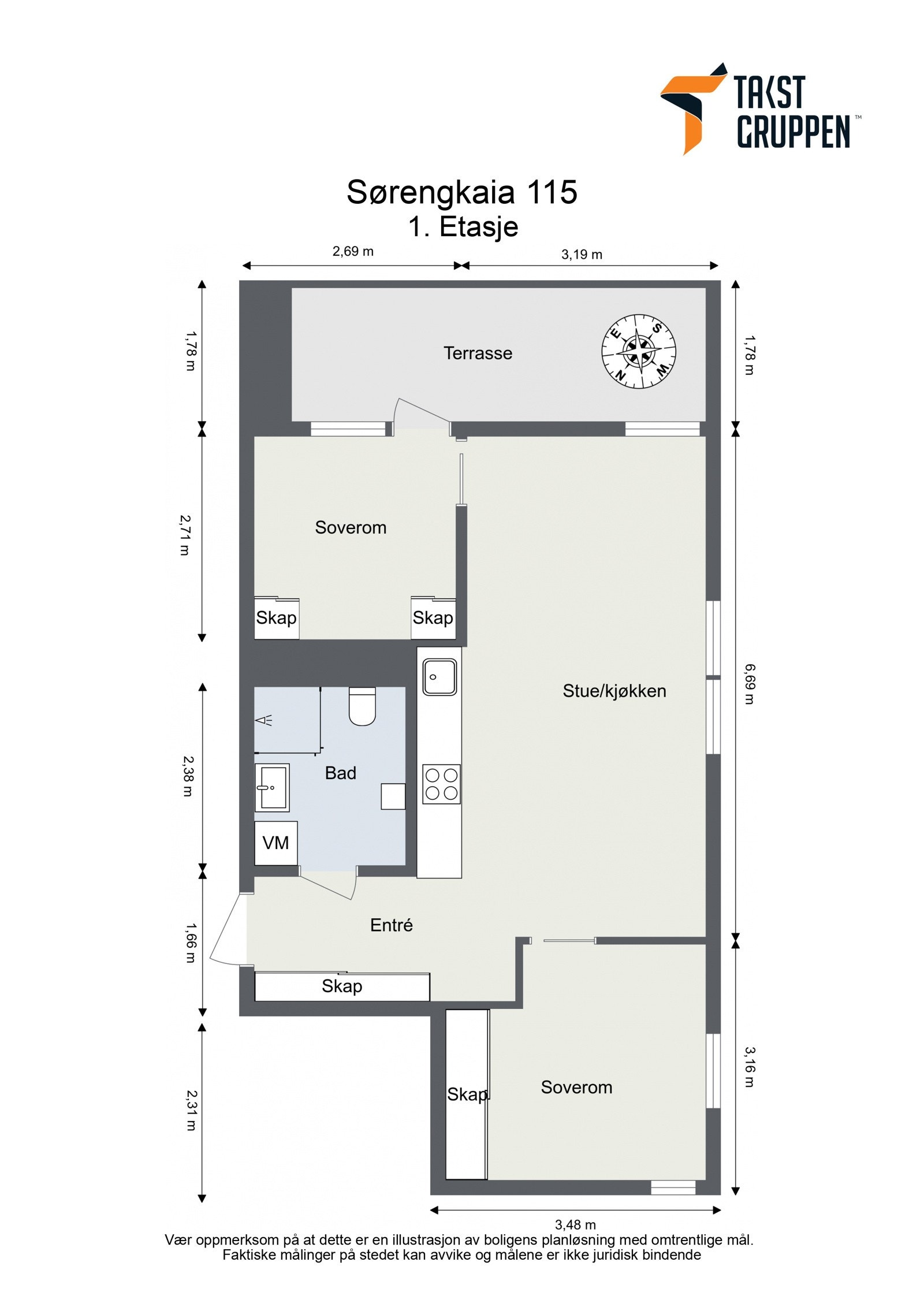 Planskisse Galleribilde