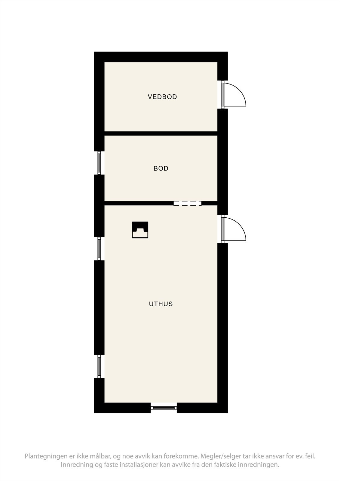 Plantegning 1. etasje (uthus) Galleribilde