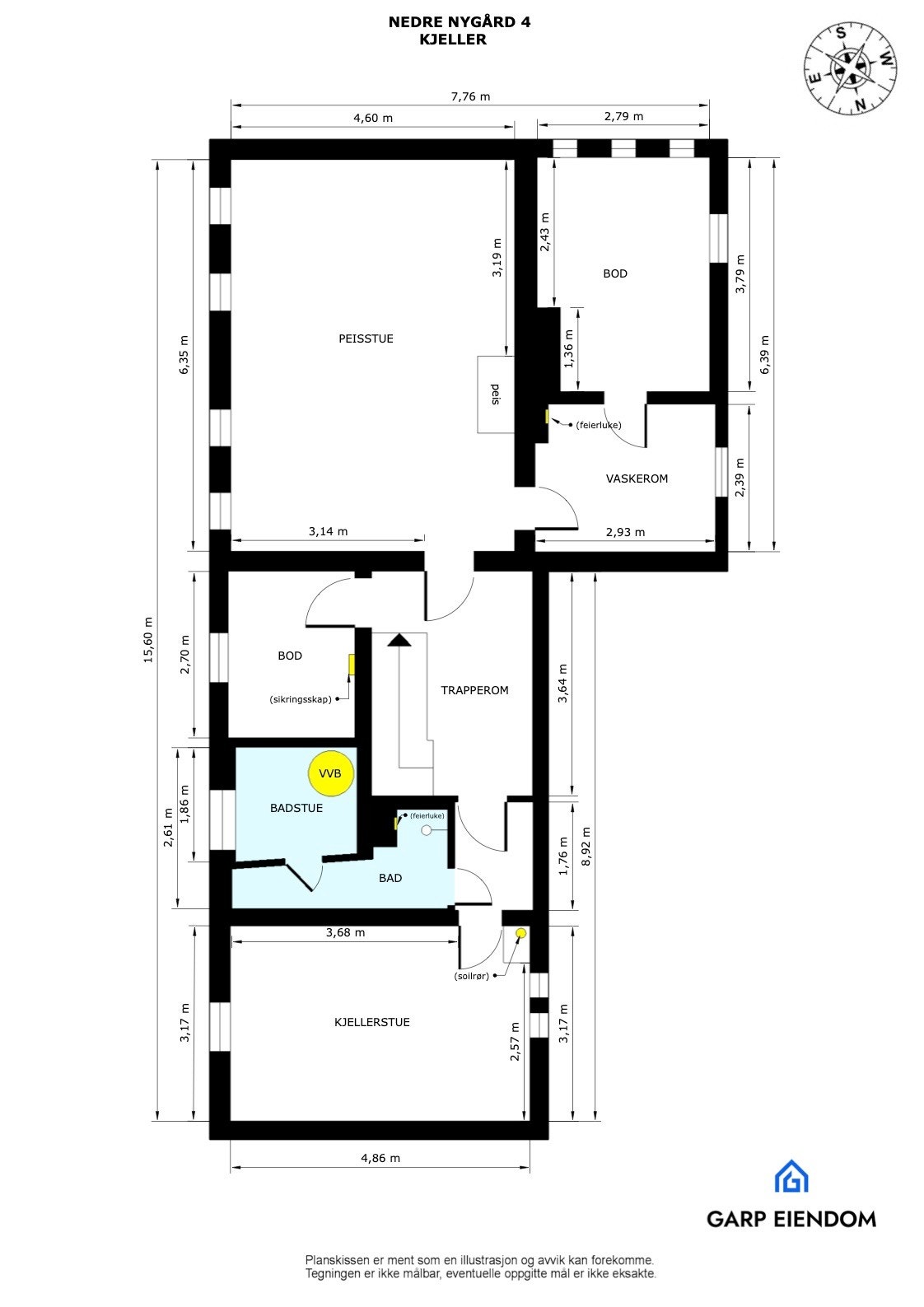 Plantegning u.etasje Galleribilde