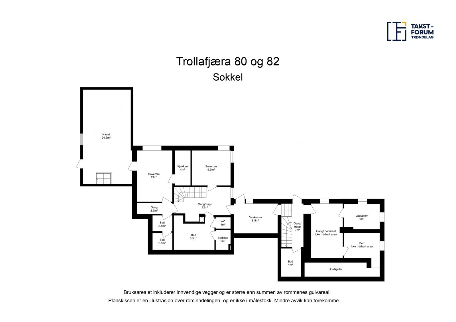 Planskisse - sokkel Galleribilde