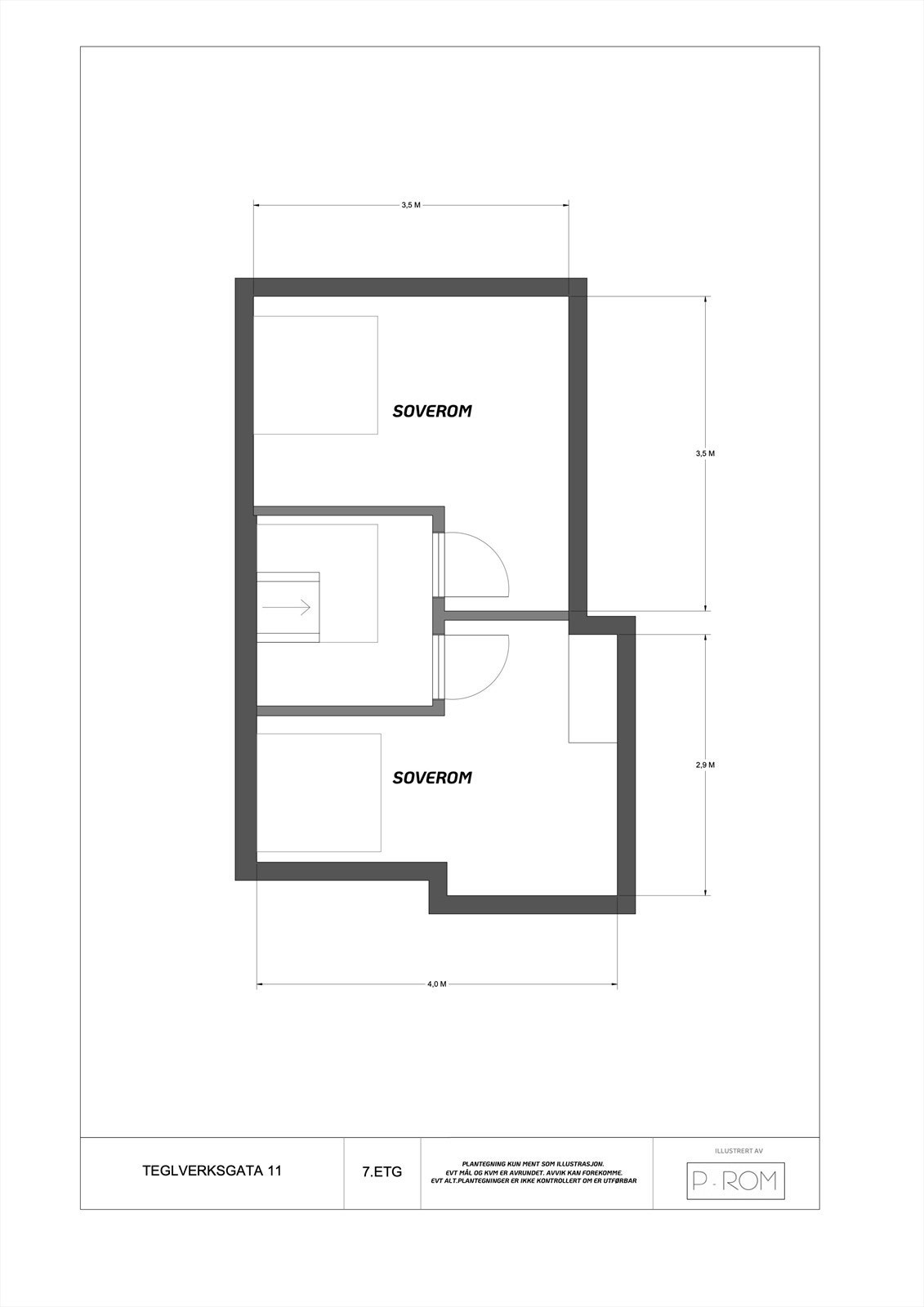Plantegning - 7. etasje Galleribilde