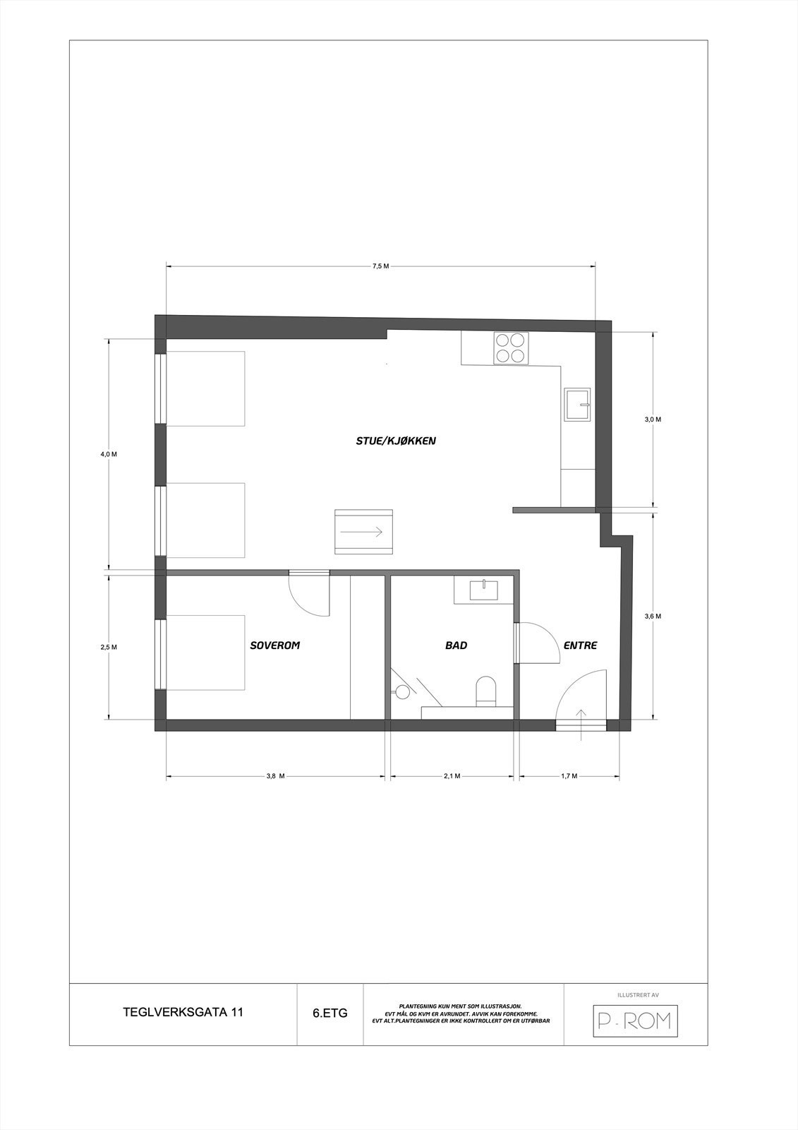 Plantegning - 6. etasje Galleribilde