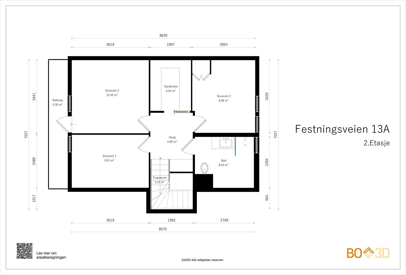 2. Etasje - plantegning. Galleribilde