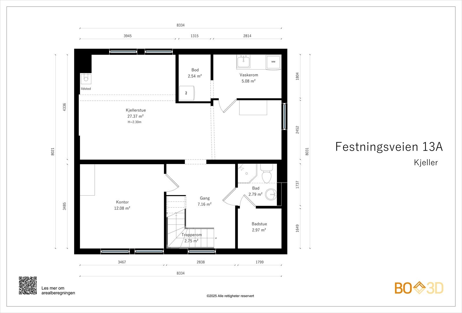 Kjeller - plantegning. Galleribilde