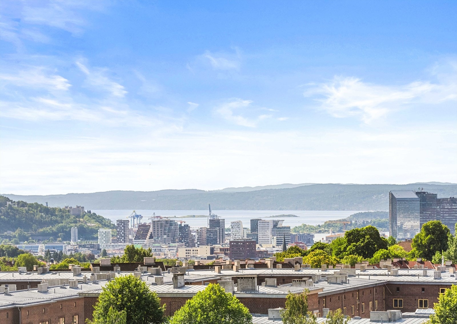 Fra takterrassen har du en flott utsikt over Oslo sentrum. Galleribilde