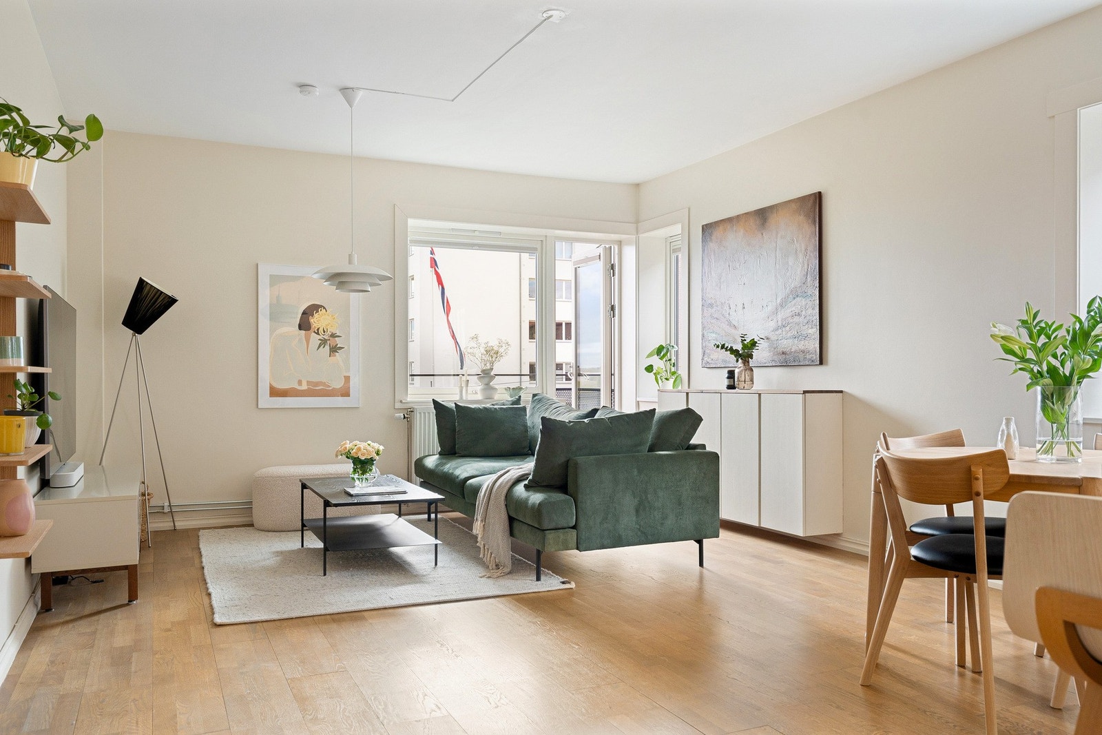 Leiligheten har en gjennomgående og god planløsning. Galleribilde