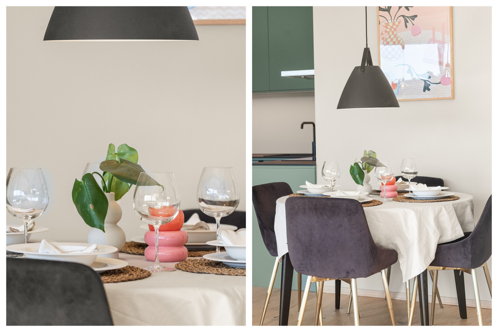 I tilknytning til kjøkkenet er det naturlig plass til spiseseksjon. Galleribilde