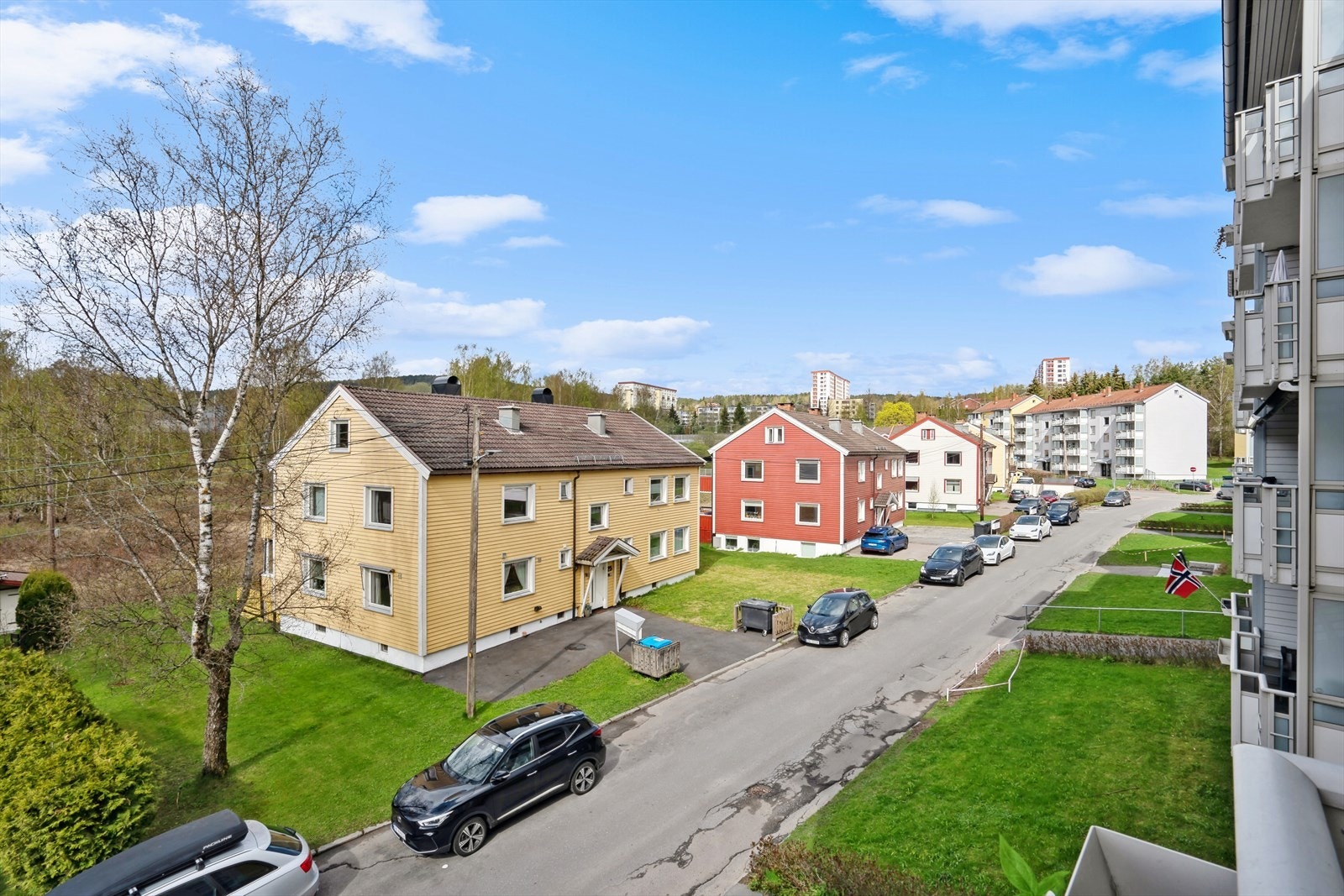 Trivelig utsikt fra balkongen. Galleribilde