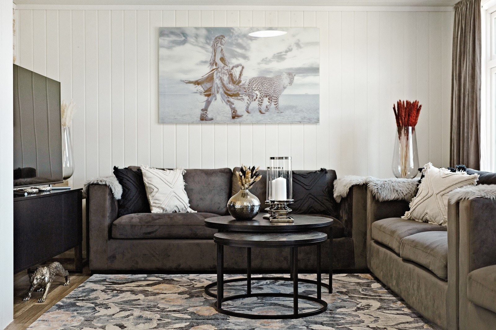 Stue med god plass for sofagruppe. Galleribilde