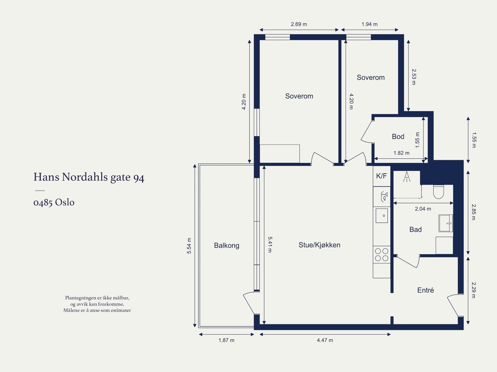 Leiligheten har en praktisk planløsning i 4. etasje med felles heisadkomst. Galleribilde
