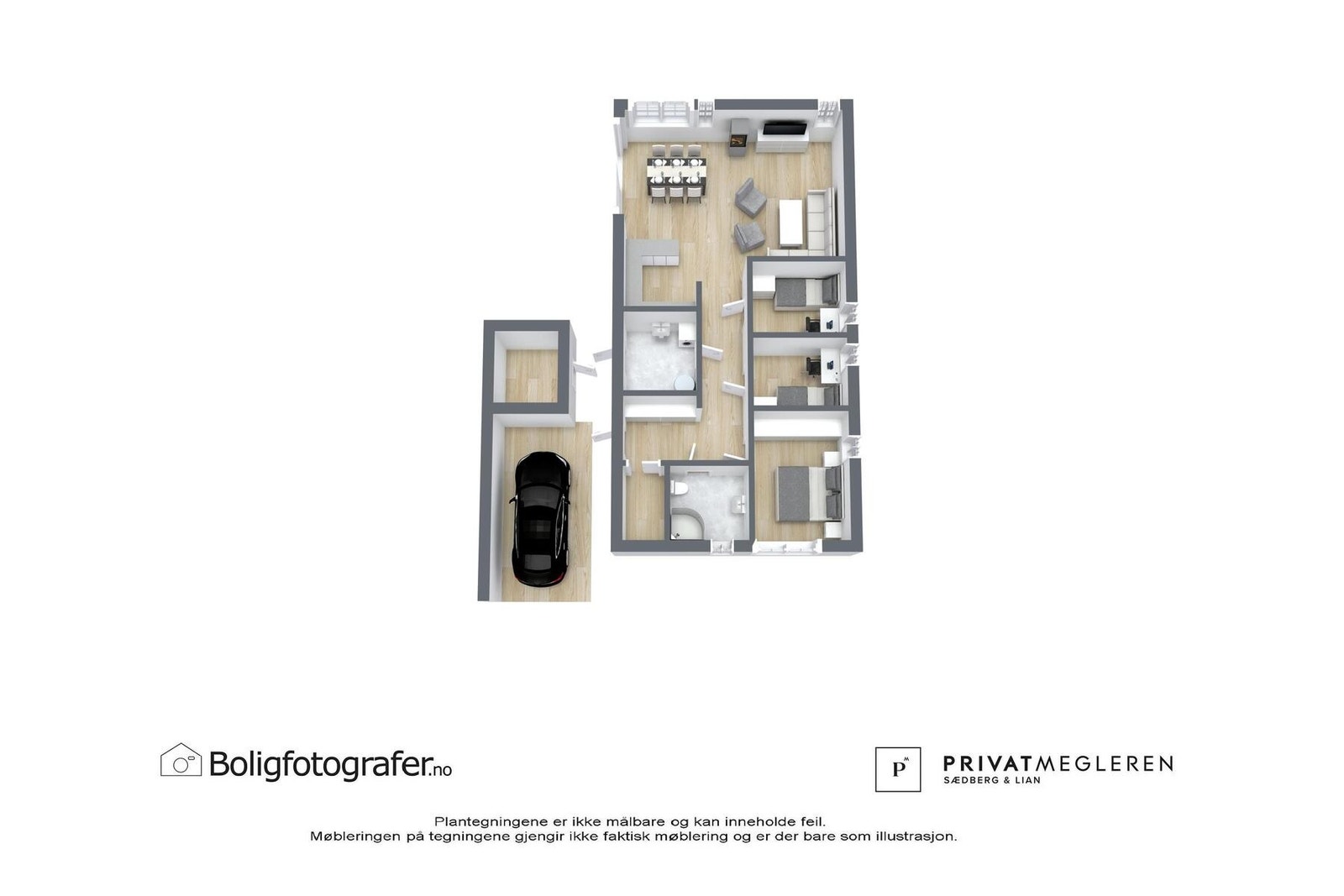 Plantegning 1. etasje - ikke målsatt, kun en illustrasjon. Galleribilde