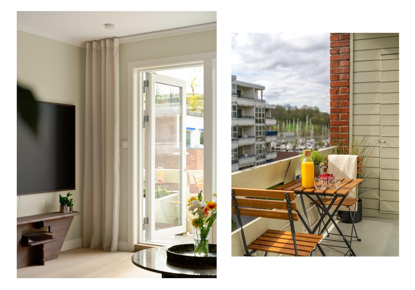 Fra stuen finner vi utgangen til den store balkongen, målt til hele 7 kvm. Galleribilde