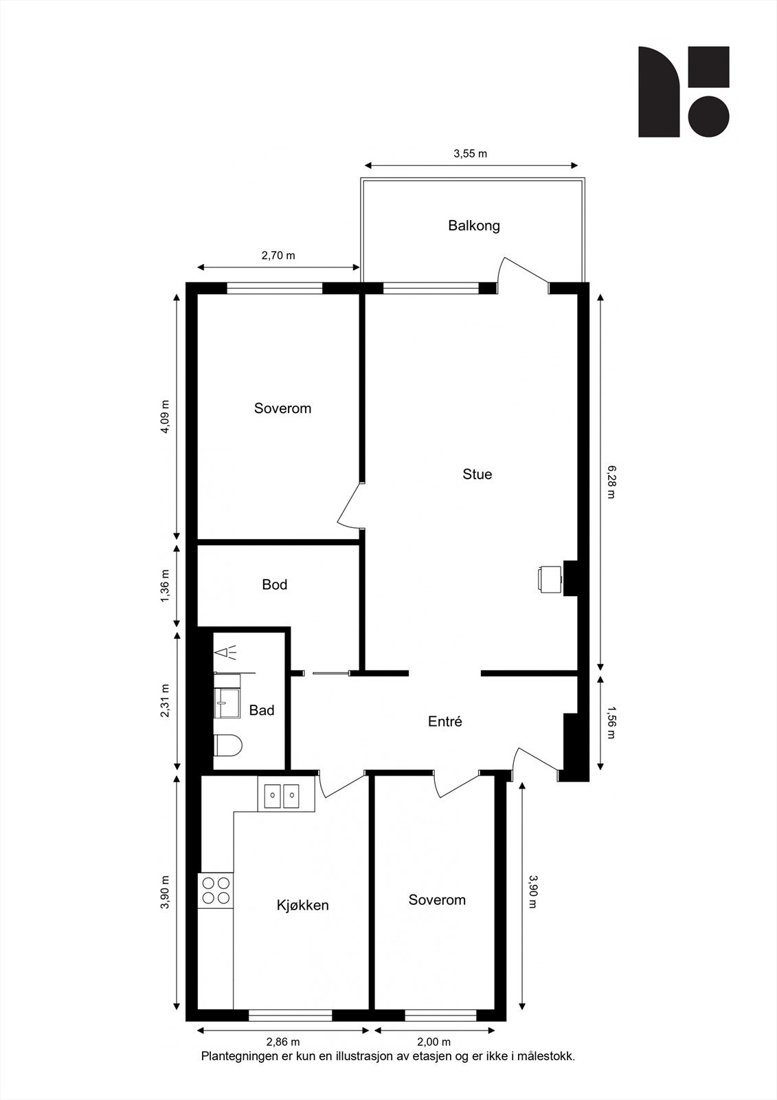Målbarplantegning. Galleribilde