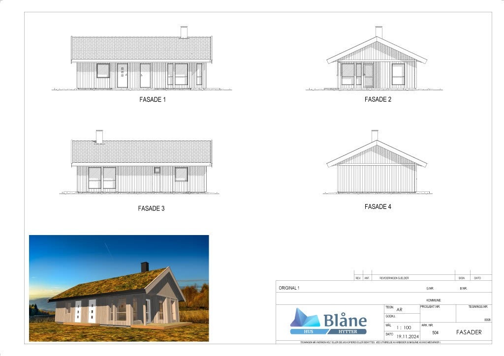 Fasadetegning Galleribilde