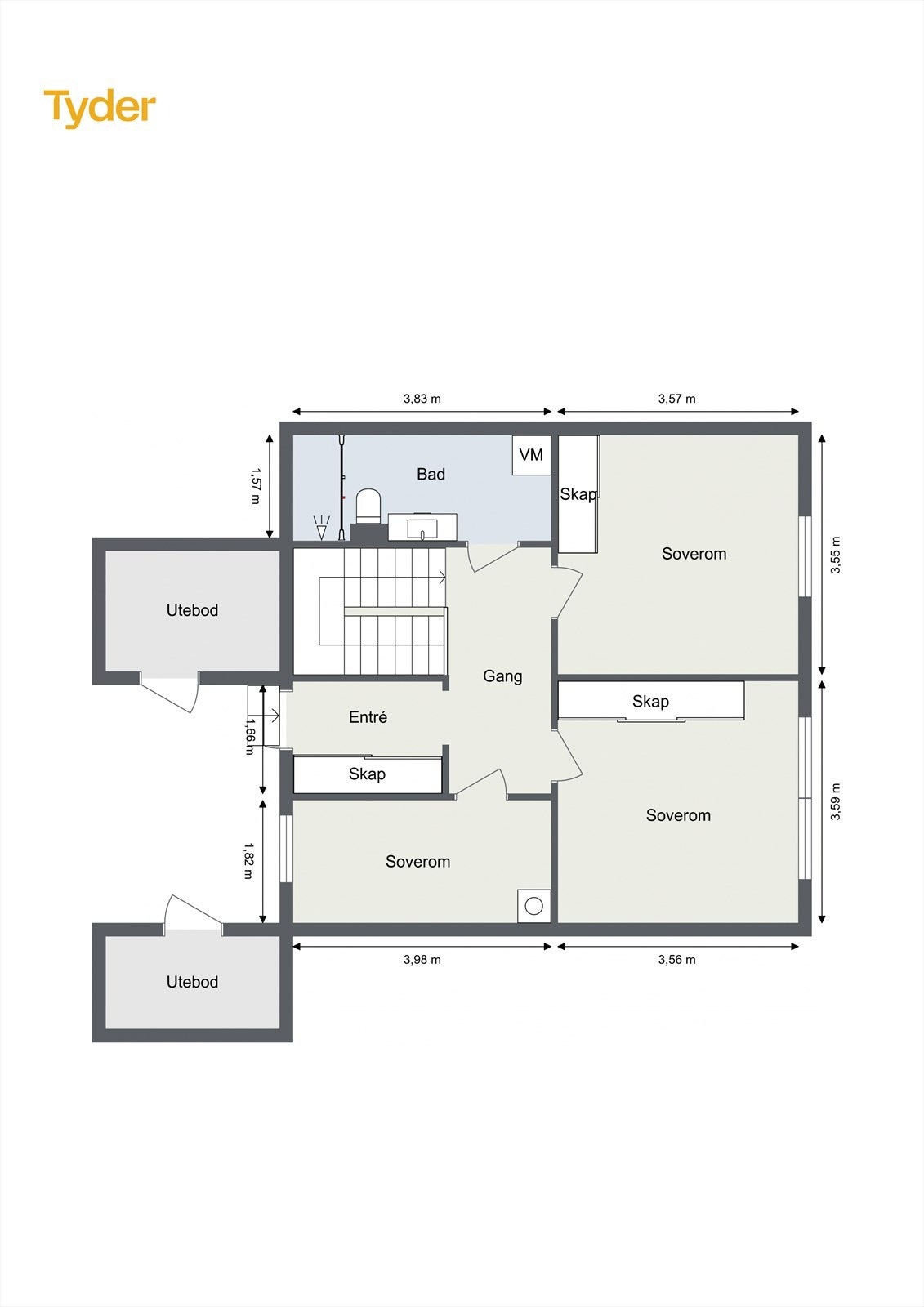 Plantegning 1. etasje Galleribilde