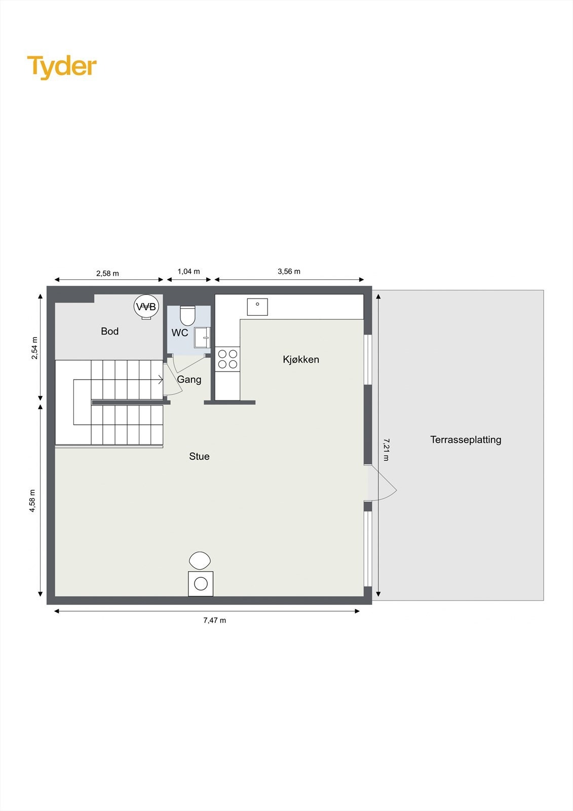 Plantegning underetasje Galleribilde