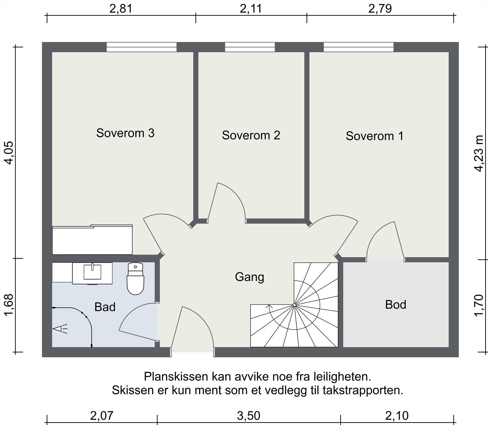 Plantegning 5. etasje - til orientering. Galleribilde