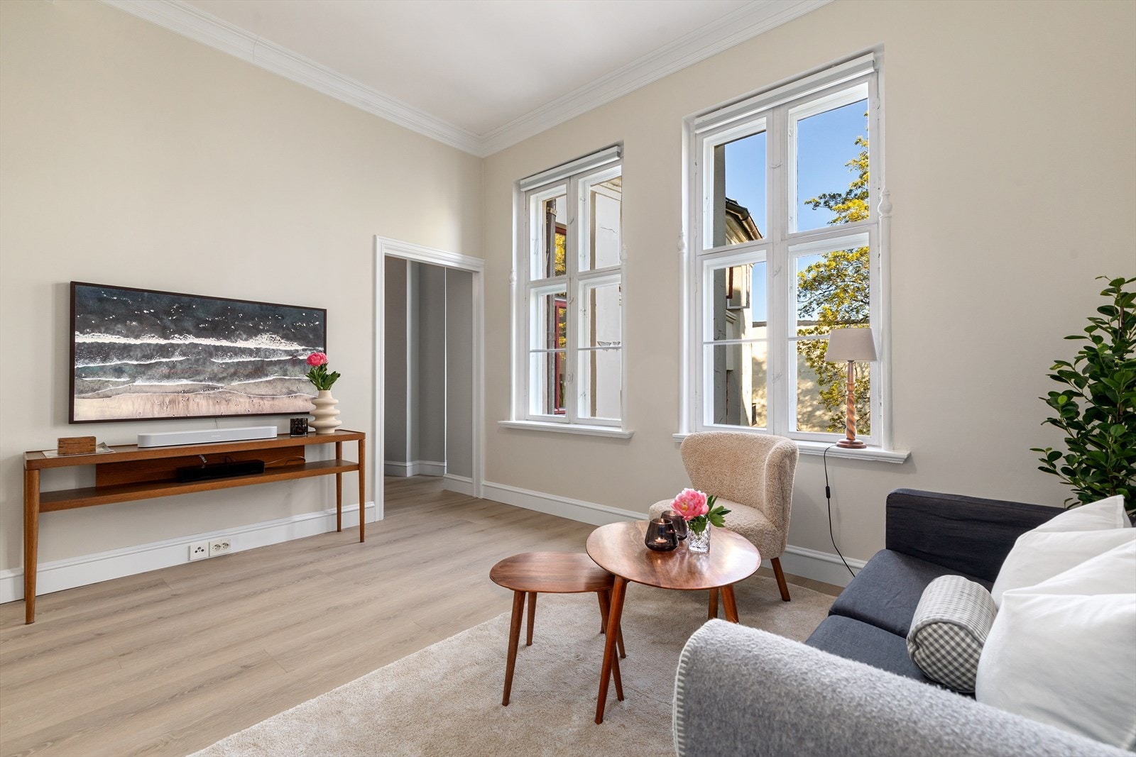 Leiligheten har varmefolie i entré, stue/kjøkken og soverom. Galleribilde