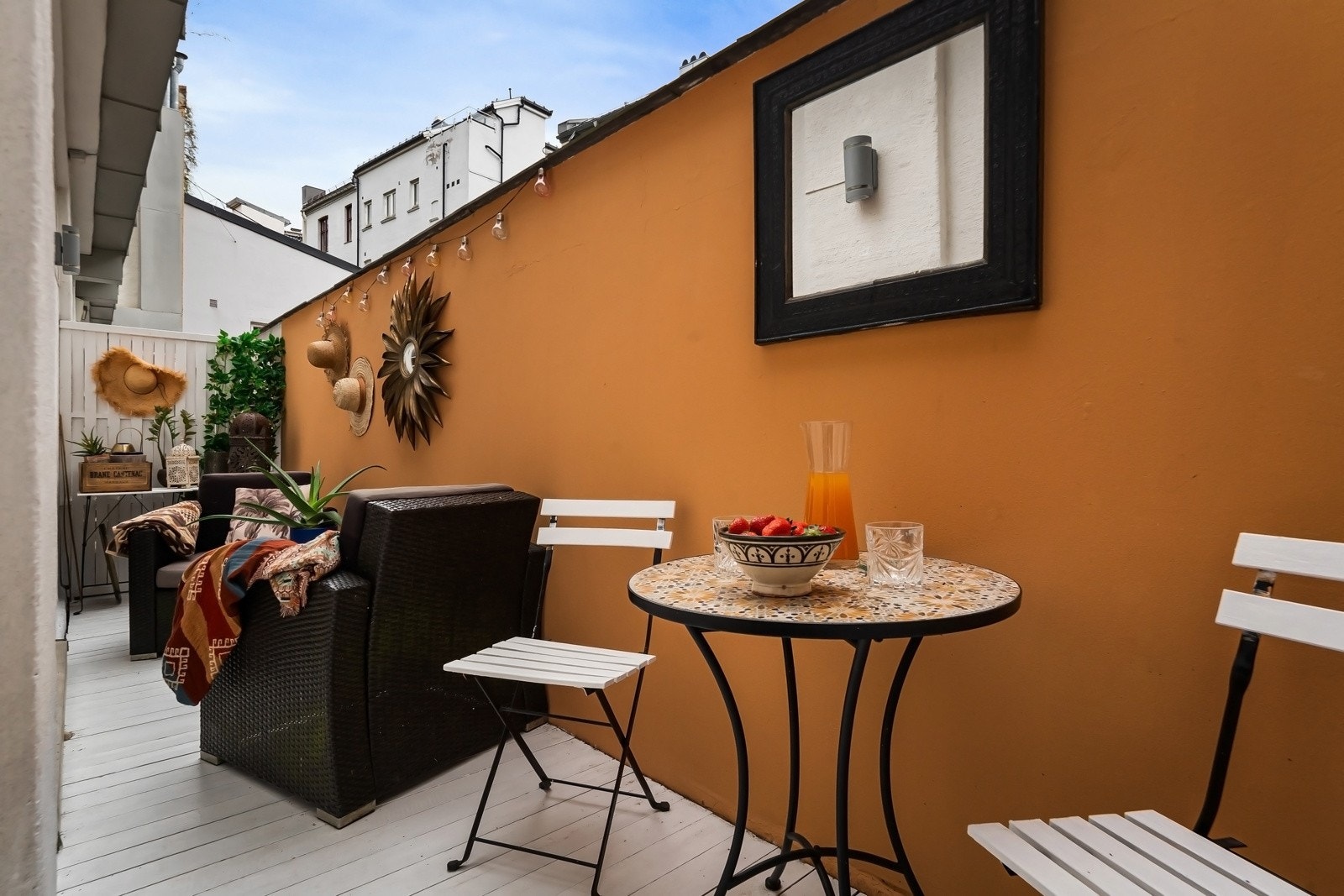 Terrassen er meget skjermet. Galleribilde