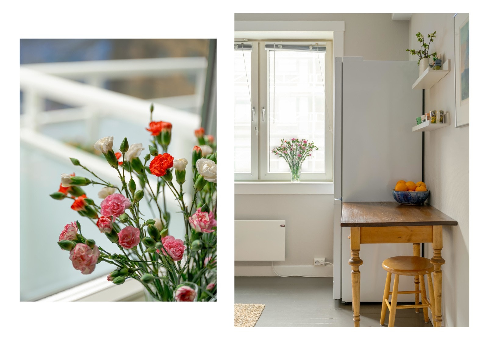 Plass til koselig lite spisebord inne på kjøkken også, hvor morgenkaffen kan nytes. Galleribilde