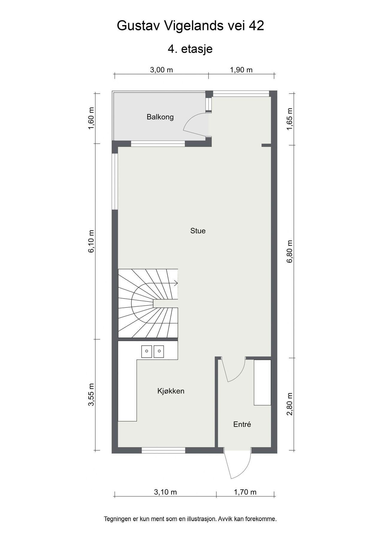 Planskisse 4. etasje Galleribilde