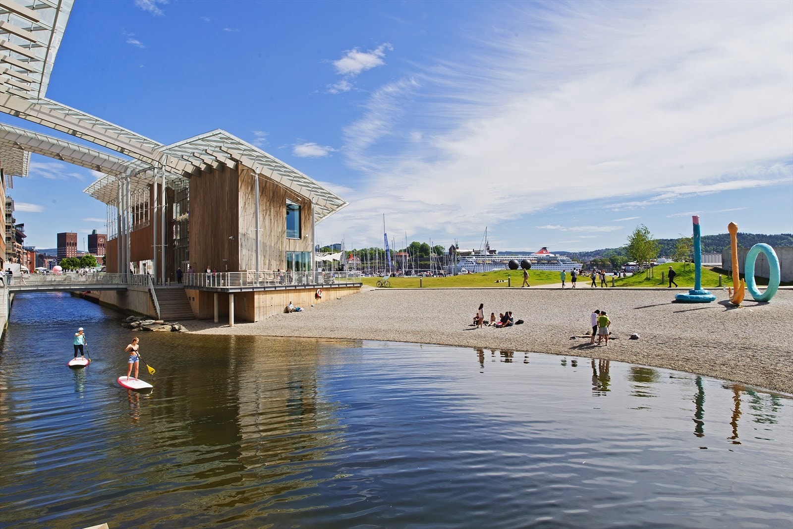 Bademuligheter på Tjuvholmen, i gangavstand fra boligen Galleribilde