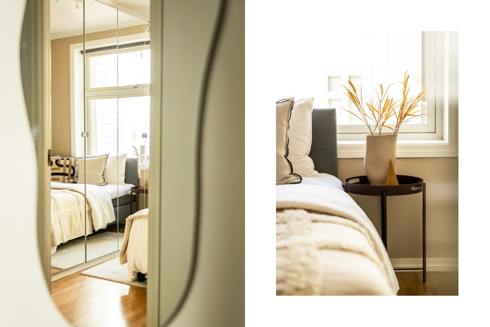 Leiligheten hadde tre soverom, men nå er det ene fjernet til fordel for en større stue. Galleribilde