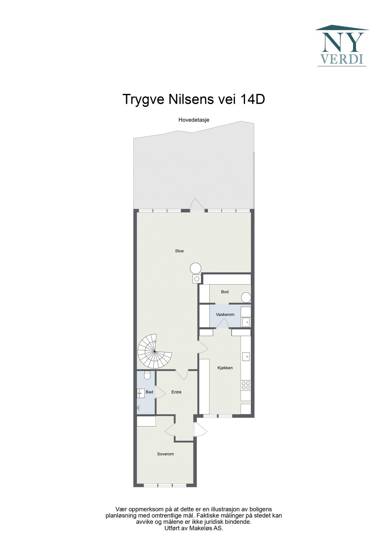 Plantegninger hovedetasje. Galleribilde