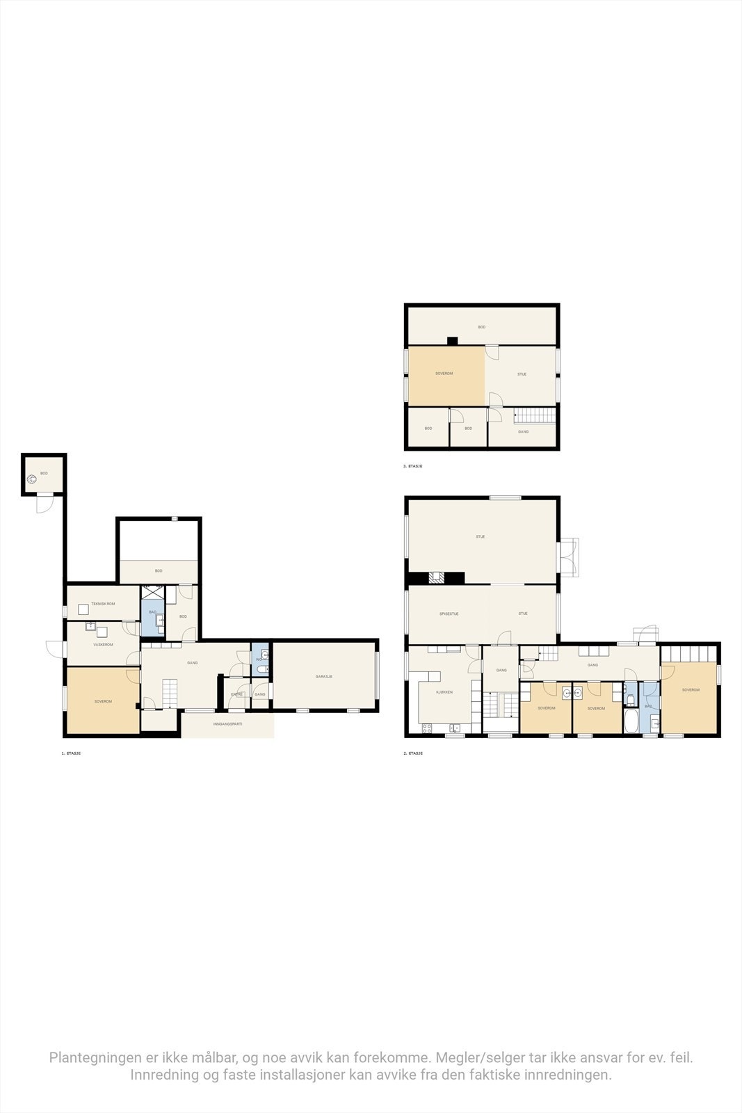 Innholdsrik bolig over 3 plan. Galleribilde