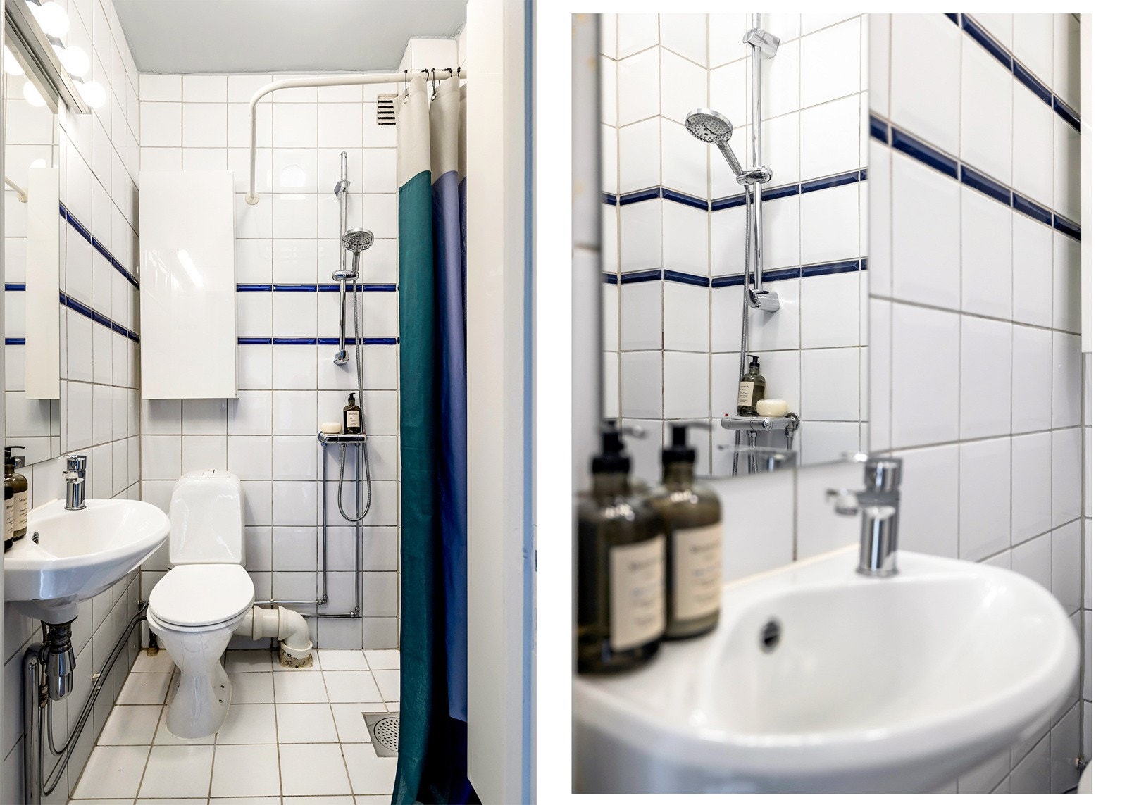 Flislagte overflater gir et rent og enkelt uttrykk, og det er varmekabler i gulvet. Galleribilde