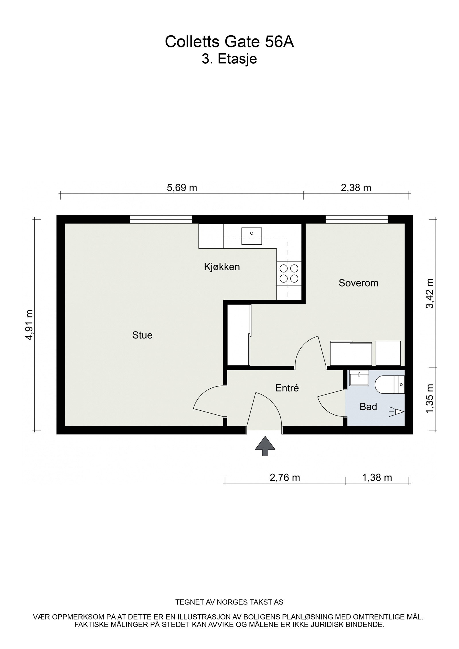 Plantegning 3. etasje Galleribilde