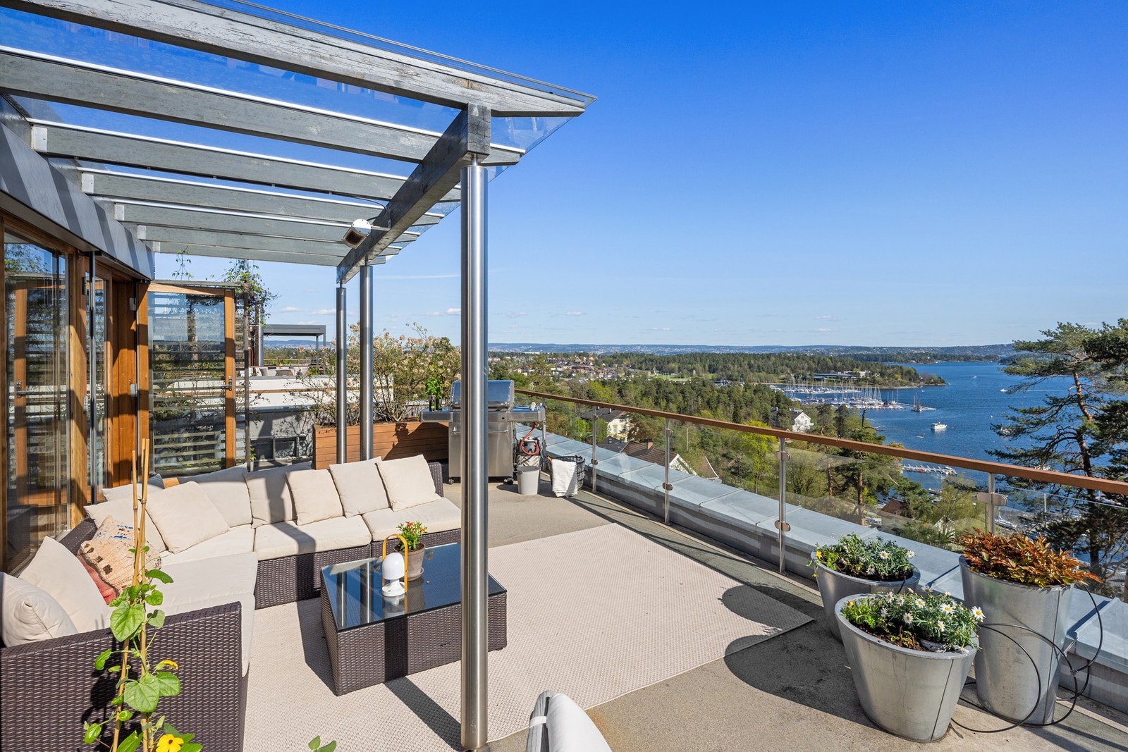 Fantastisk takterrasse Galleribilde