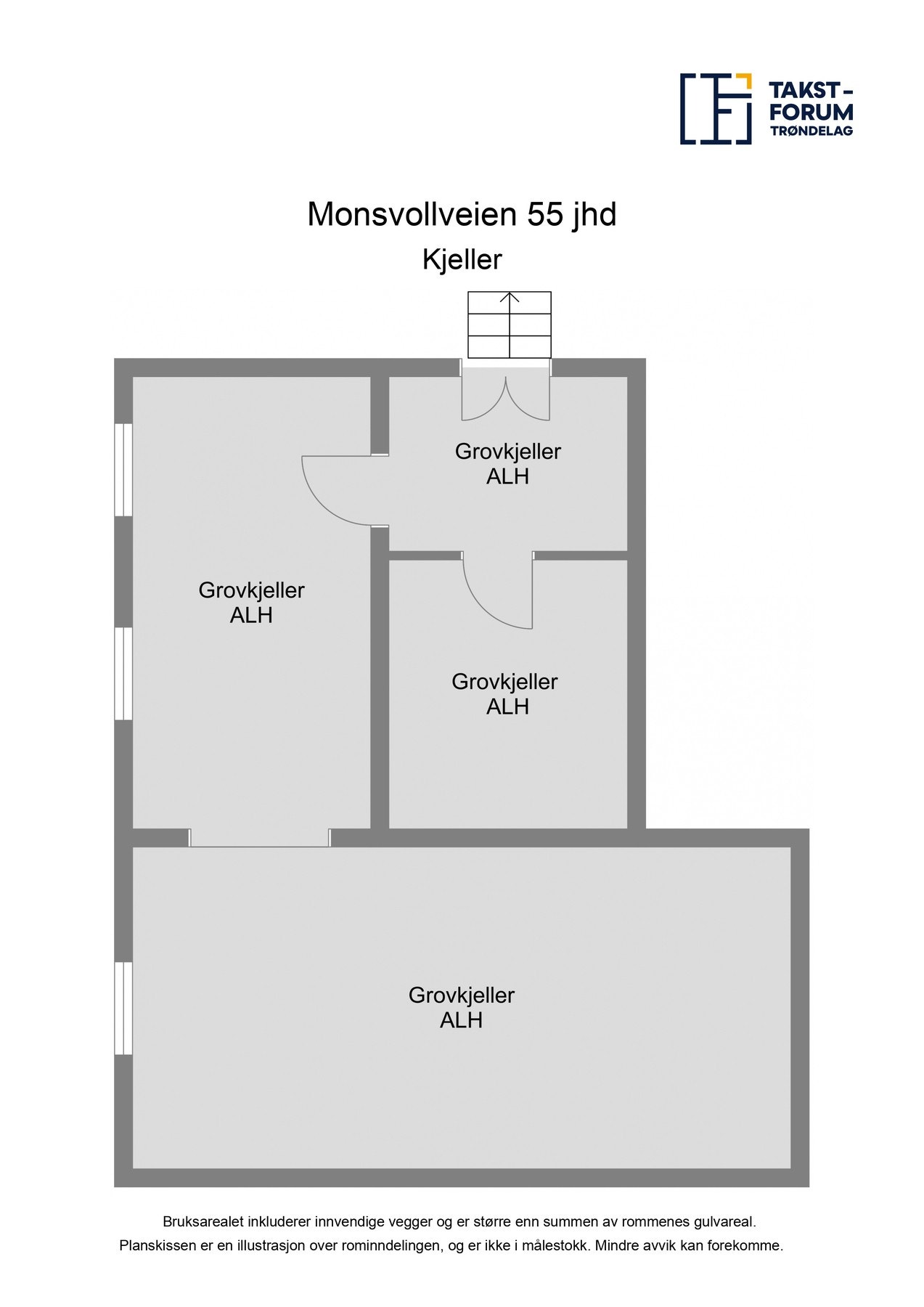 Plantegning kjeller. Galleribilde