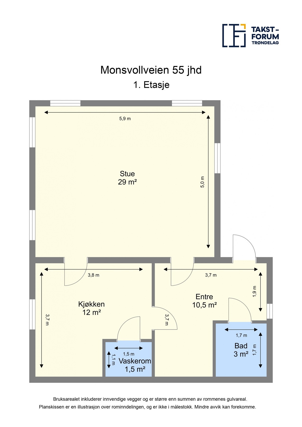 Plantegning 1. etasje. Galleribilde